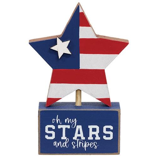 Oh My Stars and Stripes Americana Star on Base - The Fox Decor