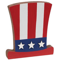 Wooden Uncle Sam Hat Block Sitter - The Fox Decor