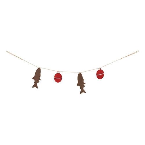 Fish & Bobber Wooden Mini Garland - The Fox Decor