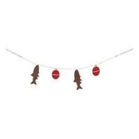 Fish & Bobber Wooden Mini Garland - The Fox Decor