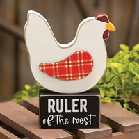 Ruler of the Roost Chicken on Base - The Fox Decor