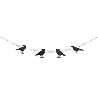 Wooden Beaded Crow Mini Garland - The Fox Decor