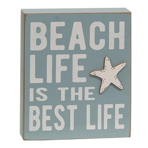 Beach Life Starfish Box Sign - The Fox Decor