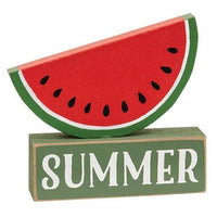 Watermelon on Summer Wooden Sitter - The Fox Decor