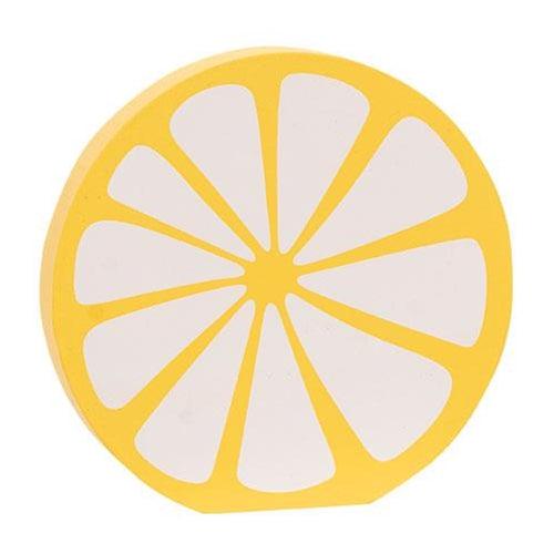 Chunky Wooden Lemon Sitter - The Fox Decor
