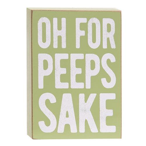 +2 Set For Peeps Sake Box Sign & Chunky Bunny Sitter - The Fox Decor