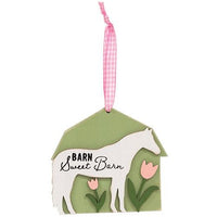 Spring Barn Animal & Tulip Layered Ornament 4 Asstd - The Fox Decor