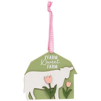 Spring Barn Animal & Tulip Layered Ornament 4 Asstd - The Fox Decor