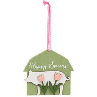 Spring Barn Animal & Tulip Layered Ornament 4 Asstd - The Fox Decor