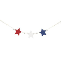 Wooden Americana Stars & Beads Mini Garland - The Fox Decor