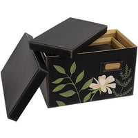 3 Set Leafy Floral File Boxes - The Fox Decor
