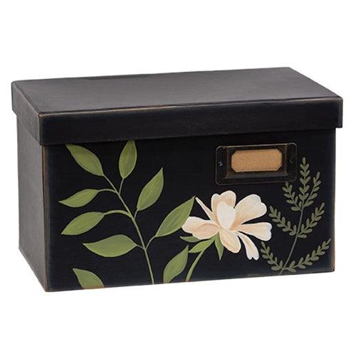 3 Set Leafy Floral File Boxes - The Fox Decor