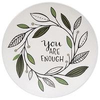 You Are Enough Leaf Ring Plate 3 Asstd - The Fox Decor