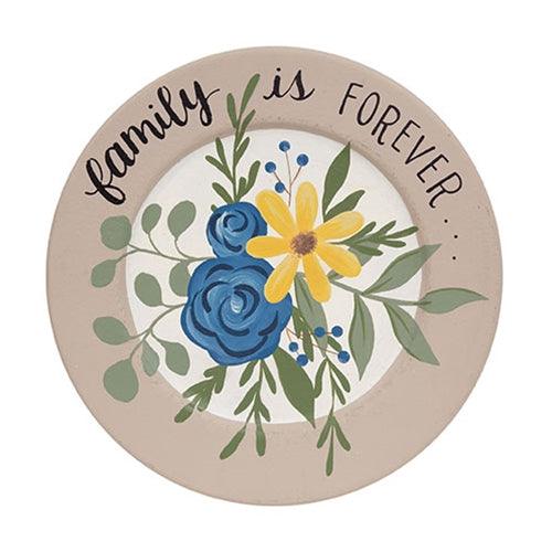Family Gift Forever Floral Plate 2 Asstd - The Fox Decor