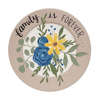 Family Gift Forever Floral Plate 2 Asstd - The Fox Decor
