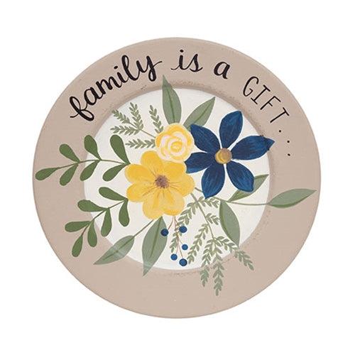 Family Gift Forever Floral Plate 2 Asstd - The Fox Decor