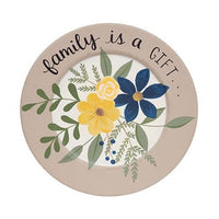 Family Gift Forever Floral Plate 2 Asstd - The Fox Decor