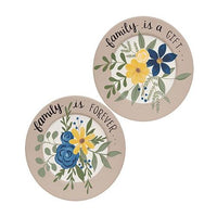 Family Gift Forever Floral Plate 2 Asstd - The Fox Decor