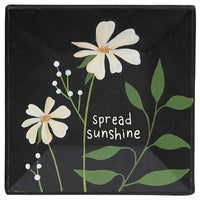 Spread Sunshine Floral Square Plate 3 Asstd - The Fox Decor