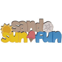 Beach Bum Wooden Word Sitter 3 Asstd - The Fox Decor