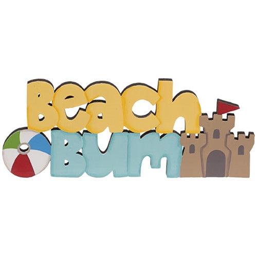 Beach Bum Wooden Word Sitter 3 Asstd - The Fox Decor