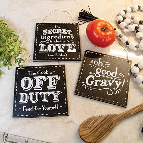Oh Good Gravy! Square Hanger 3 Asstd - The Fox Decor