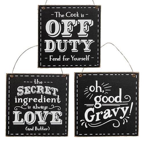 Oh Good Gravy! Square Hanger 3 Asstd - The Fox Decor