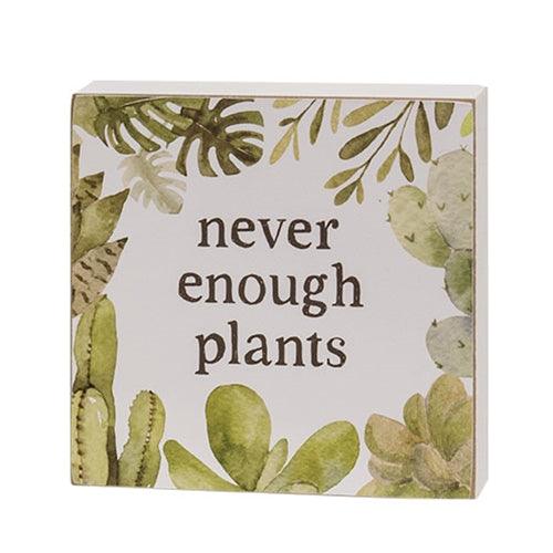 Plants Are My Therapy Box Sign 2 Asstd - The Fox Decor
