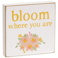 Oh Hey Lovely Floral Square Block 4 Asstd - The Fox Decor