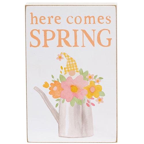 Happy Spring Floral Gnome Block 2 Asstd - The Fox Decor