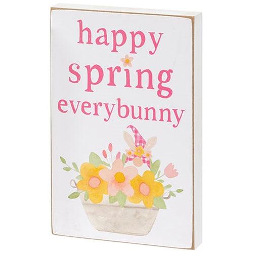 Happy Spring Floral Gnome Block 2 Asstd - The Fox Decor