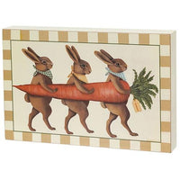 1st Place Carrot Bunny Trio Box Sign - The Fox Decor