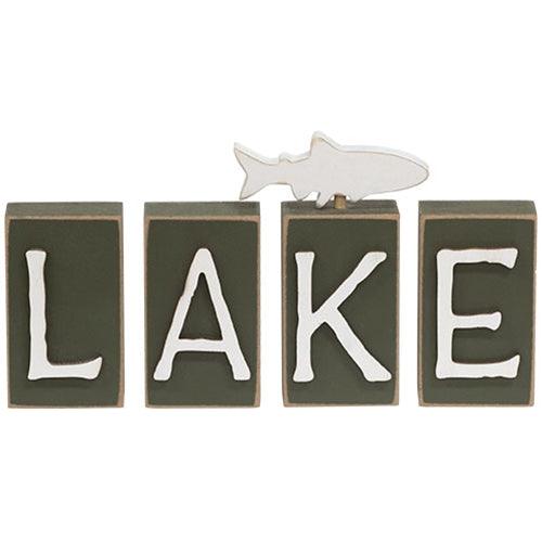4 Set Lake Word Blocks - The Fox Decor