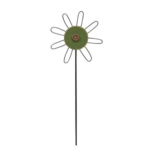 Wooden Button Flower Houseplant Poke 3 Asstd - The Fox Decor