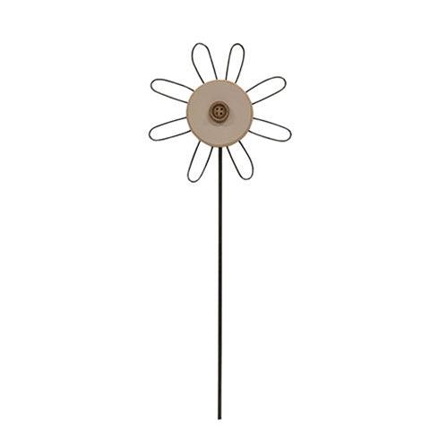 Wooden Button Flower Houseplant Poke 3 Asstd - The Fox Decor