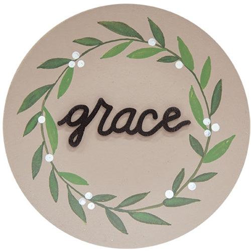 Grace Faith Hope Vine Plate 3 Asstd - The Fox Decor