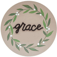 Grace Faith Hope Vine Plate 3 Asstd - The Fox Decor