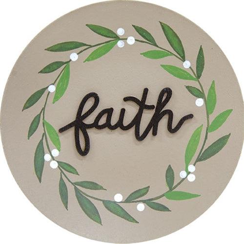 Grace Faith Hope Vine Plate 3 Asstd - The Fox Decor