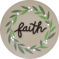 Grace Faith Hope Vine Plate 3 Asstd - The Fox Decor