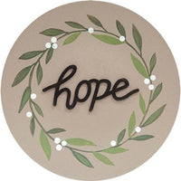 Grace Faith Hope Vine Plate 3 Asstd - The Fox Decor