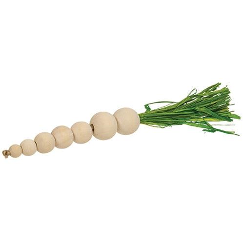 Natural Wooden Beaded Carrot - The Fox Decor