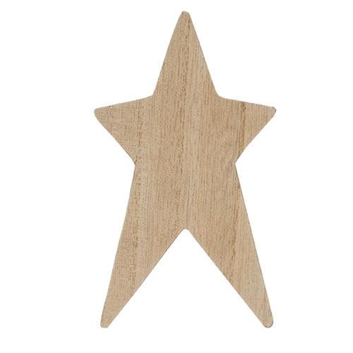 Unfinished Wooden Primitive Star 6 - The Fox Decor