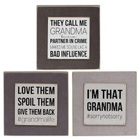 Grandmas Life Layered Block Sign 3 Asstd - The Fox Decor
