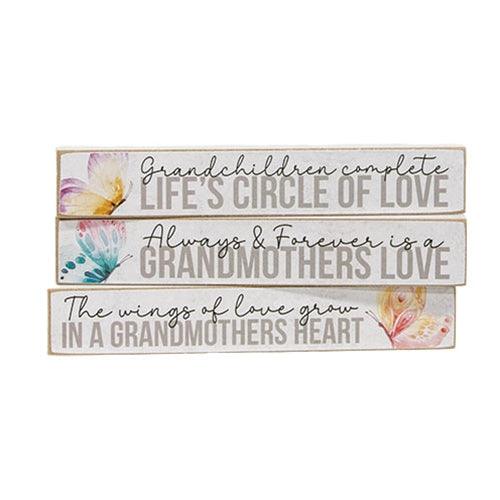 Grandmother Butterfly Mini Stick 3 Asstd - The Fox Decor