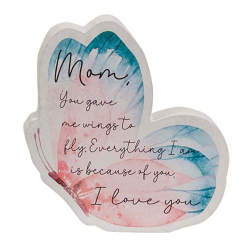 Grandma Mom Watercolor Butterfly Sitter 2 Asstd - The Fox Decor