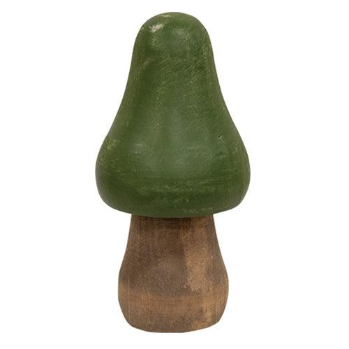 3 Set Distressed Wooden Natural Color Mushrooms - The Fox Decor