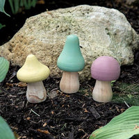 3 Set Wooden Mushrooms - The Fox Decor