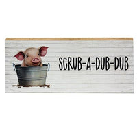 Scrub-A-Dub-Dub Baby Pig Block - The Fox Decor