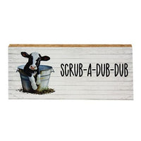 Scrub-A-Dub-Dub Baby Cow Block - The Fox Decor