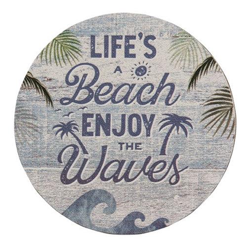 Beach Sayings Round Magnet 3 Asstd - The Fox Decor